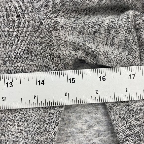 Forever 21 Blouse Womens Small Gray Long Sleeve Cropped Stretch Tee Crew Neck - Picture 6 of 8